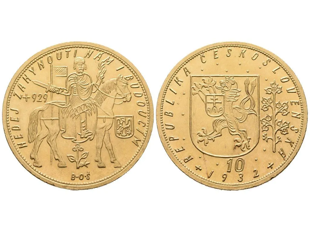 Svatováclavský 10 dukát 1932 — zlatá československá investiční ražba