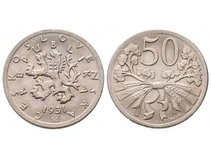 50 haléř 1931 — československá oběžná mince