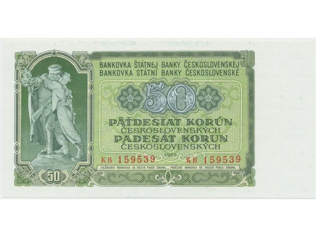 Československá 50 Kčs 1953 — sběratelská bankovka