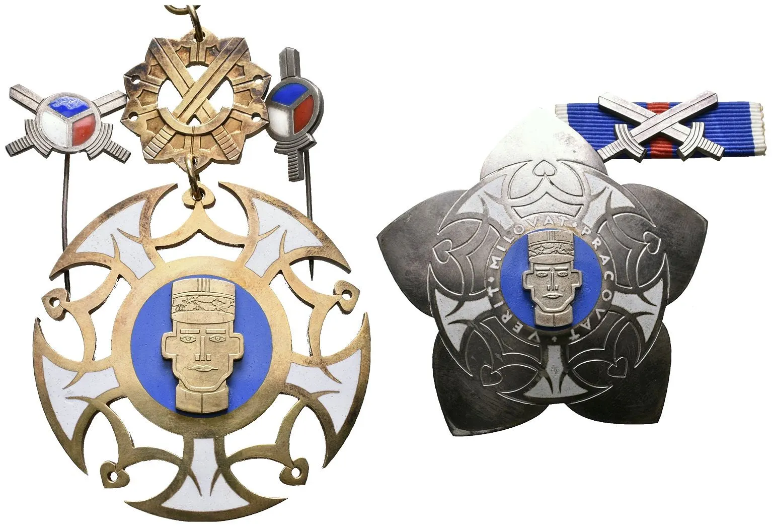 Soubor insignií Řádu Milana Rastislava Štefánika II. třídy z aukce AUREA Numismatika