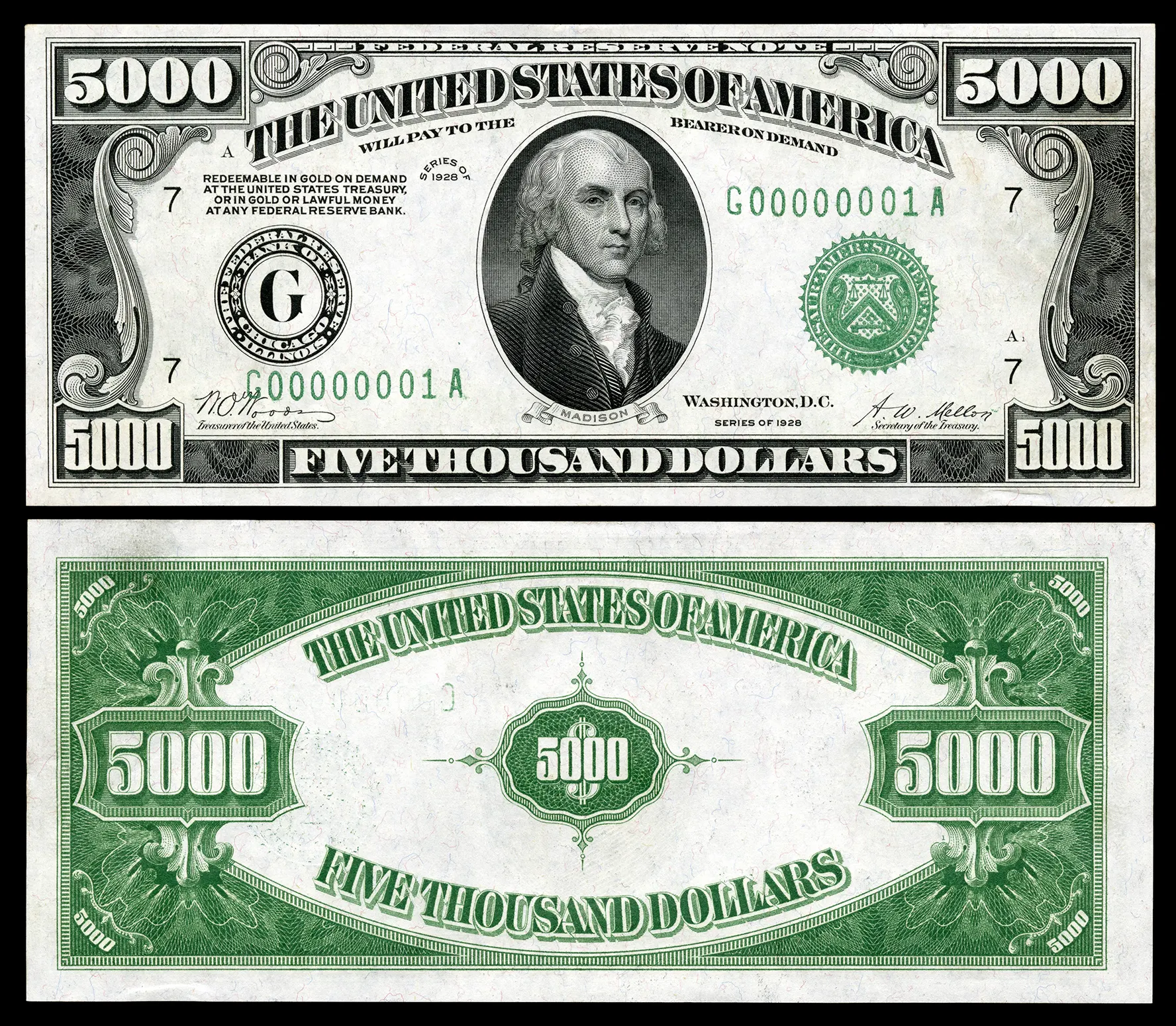 US-$5000-FRN-1928-Fr-2220g